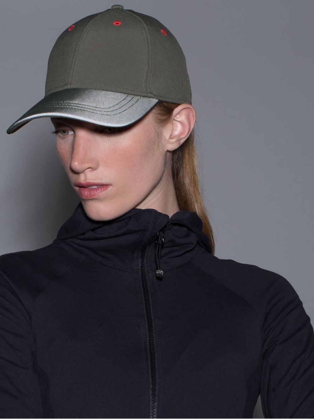 Lululemon Baller Hat II Olive Green Orange Adjustable Women’s Running Golf Cap - Picture 2 of 7